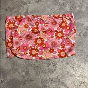 SHEIN Pink Floral Tube Top